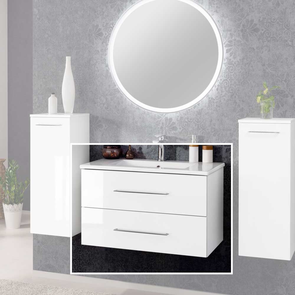 B.perfekt Waschtischset 80cm - Weiß