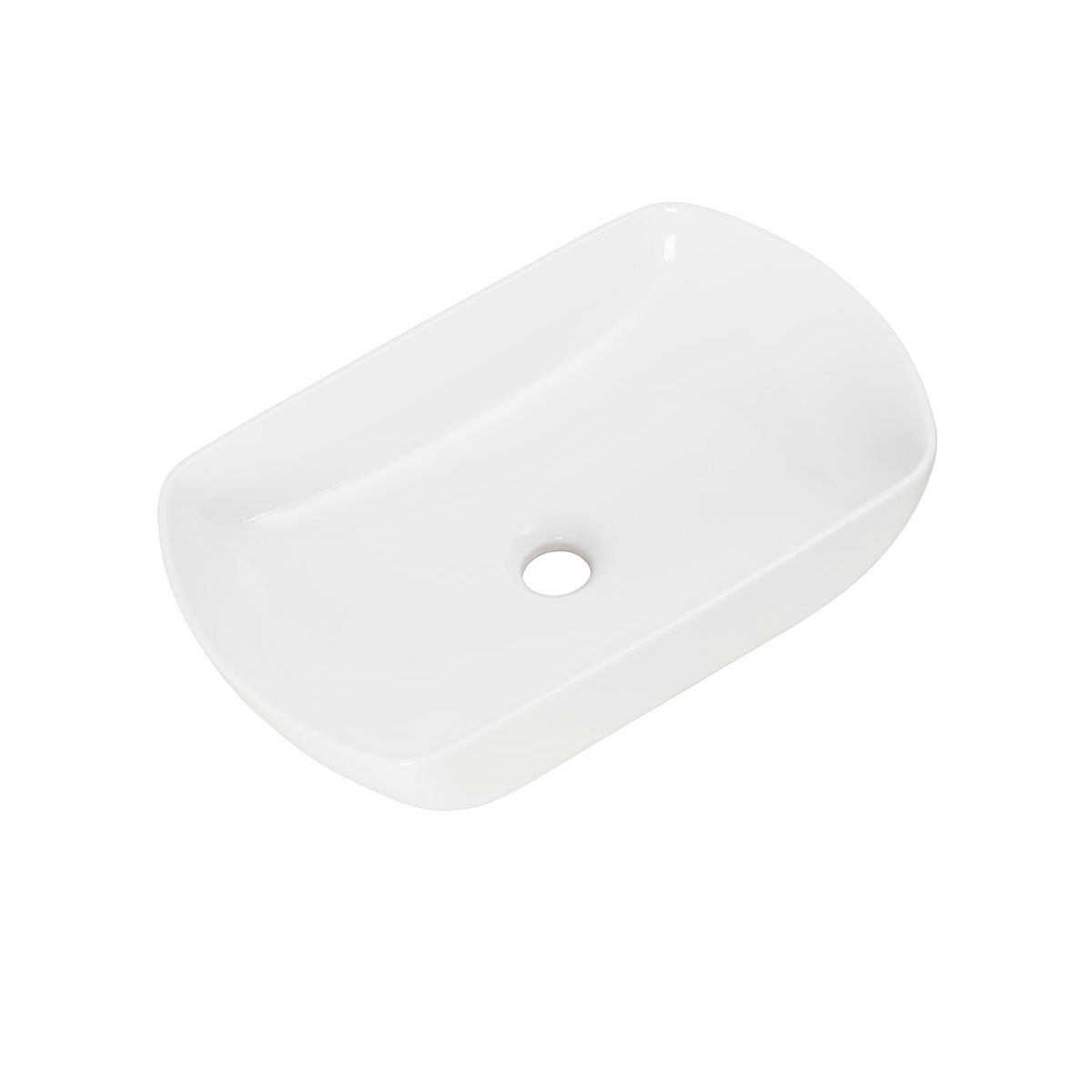 Keramik Aufsatzbecken oval weiß