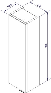 Luxor Hängeschrank verspiegelt Links - Steinesche - 20cm