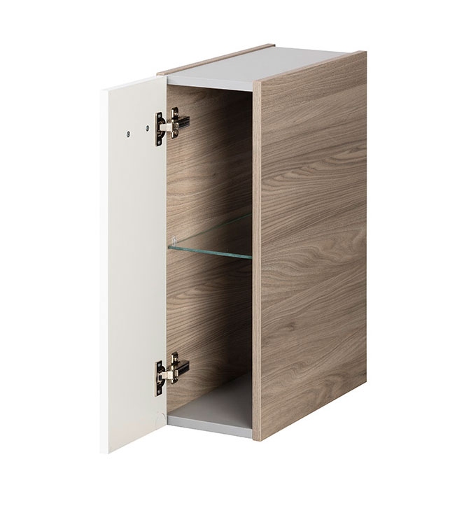 Luxor Ergänzungs-Unterschrank - Linksanschlag - Weiß Hochglanz - Steinesche - 20cm
