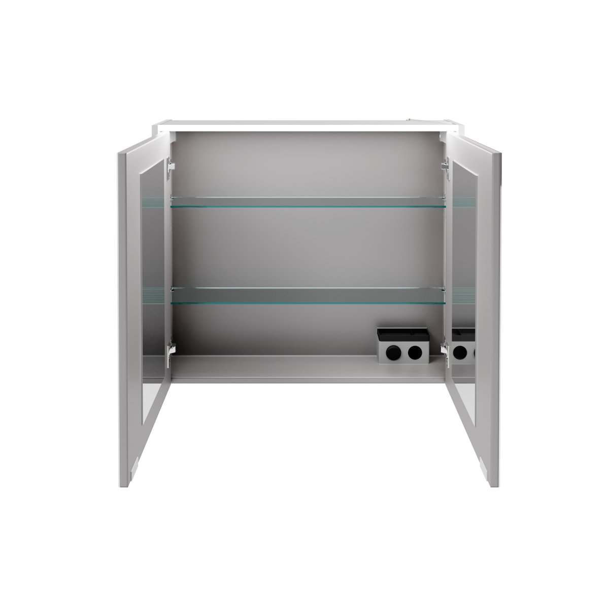Verona Spiegelschrank 80cm - Weiß Glanz