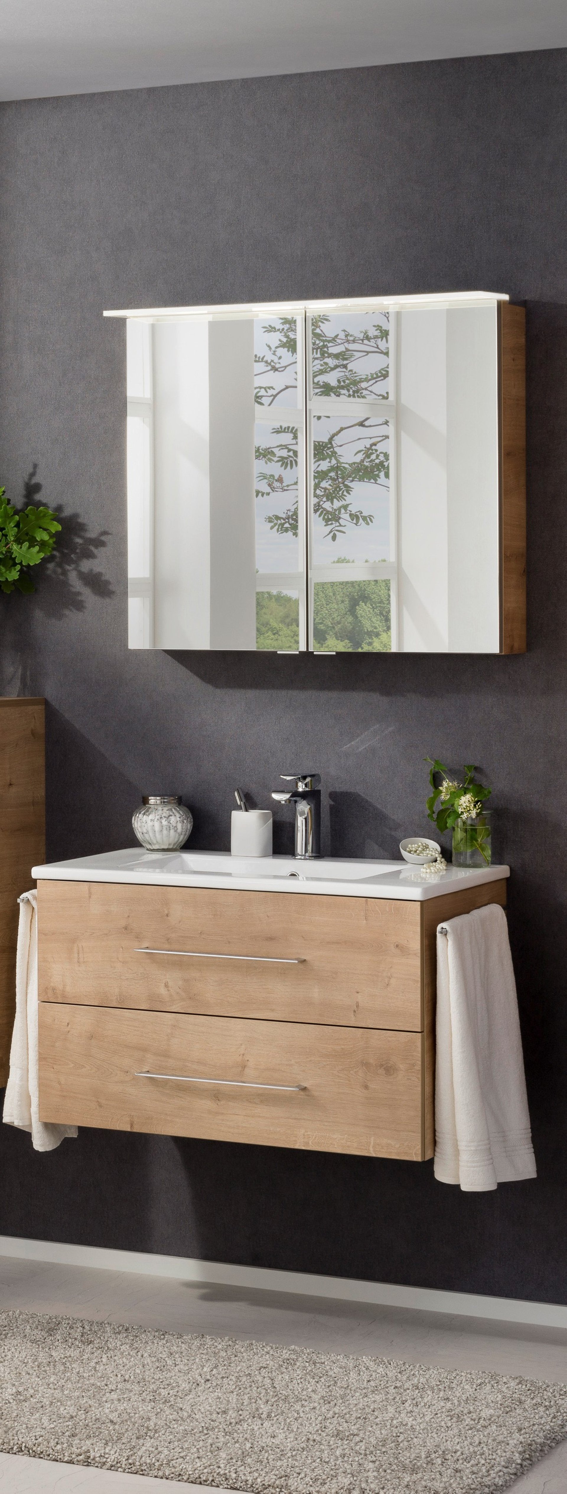 Set B.Perfekt - Ast-Eiche 82 x 51 x 48 cm