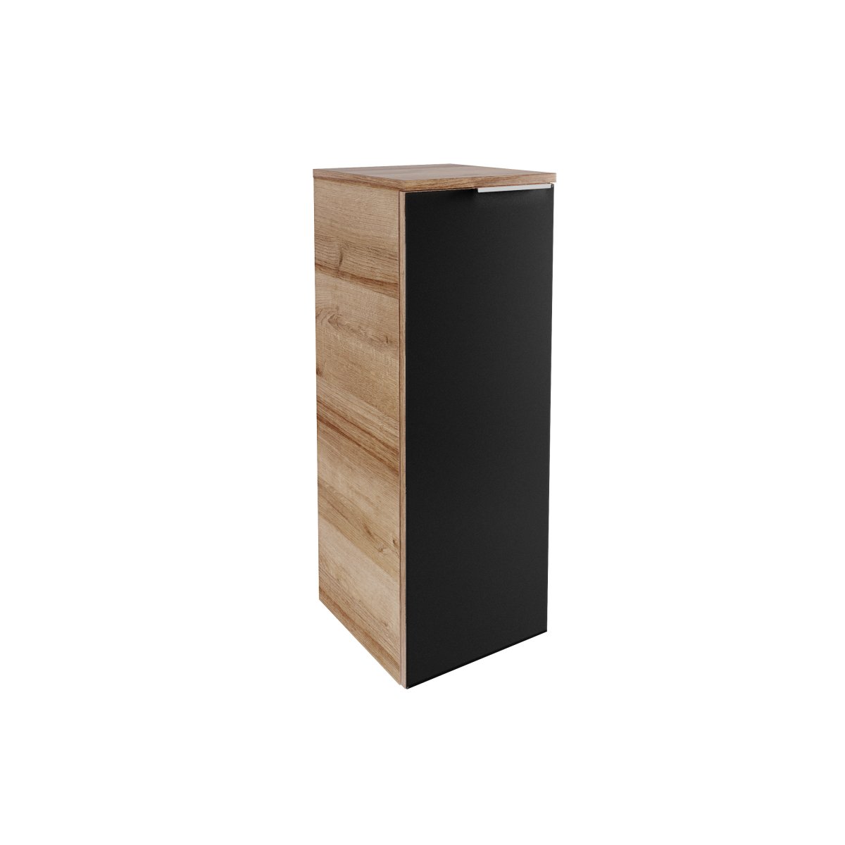 B.brillant Midischrank 30cm - Ast Eiche - Glas Anthrazit