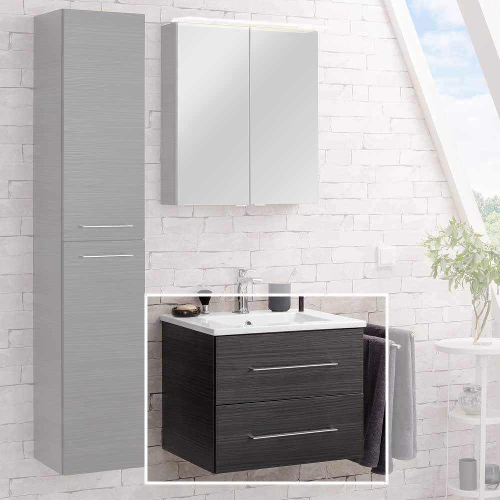 B.perfekt Waschtischset 60cm - Dark Oak