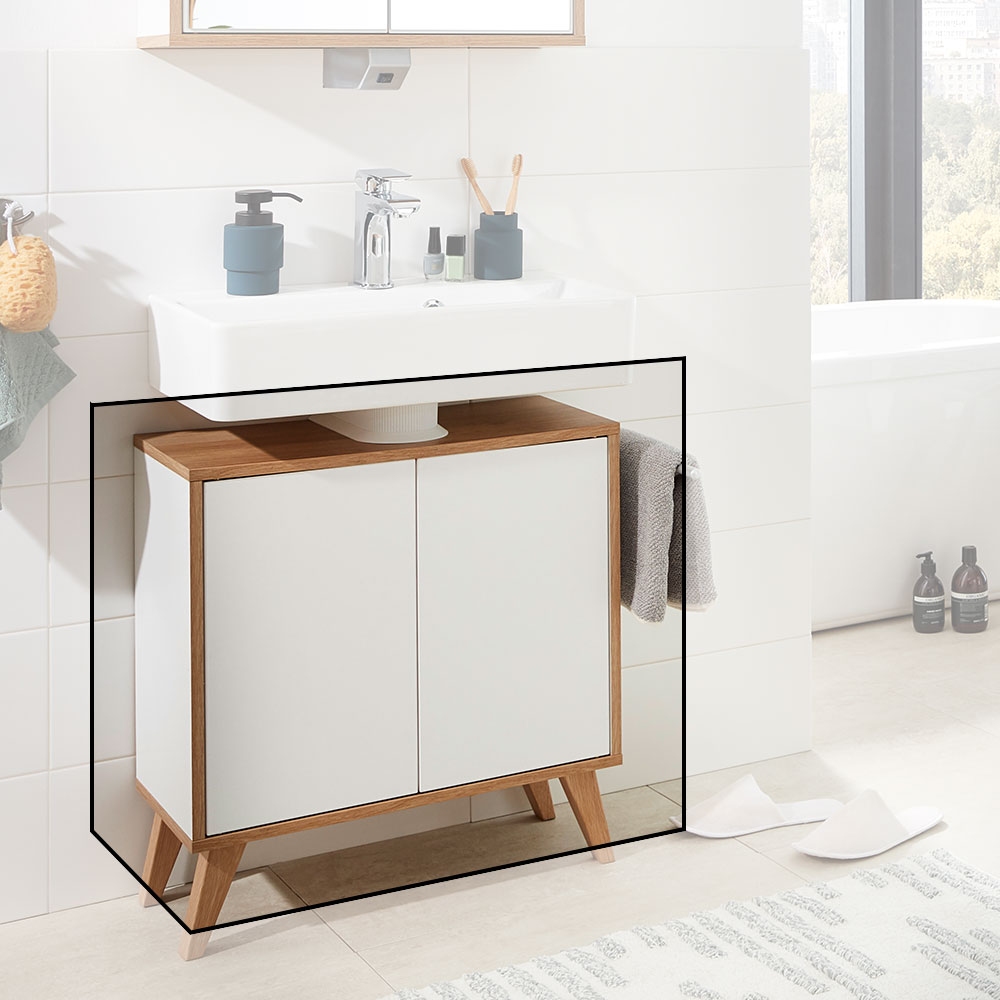 Finn Waschtischunterschrank 60cm Weiß matt