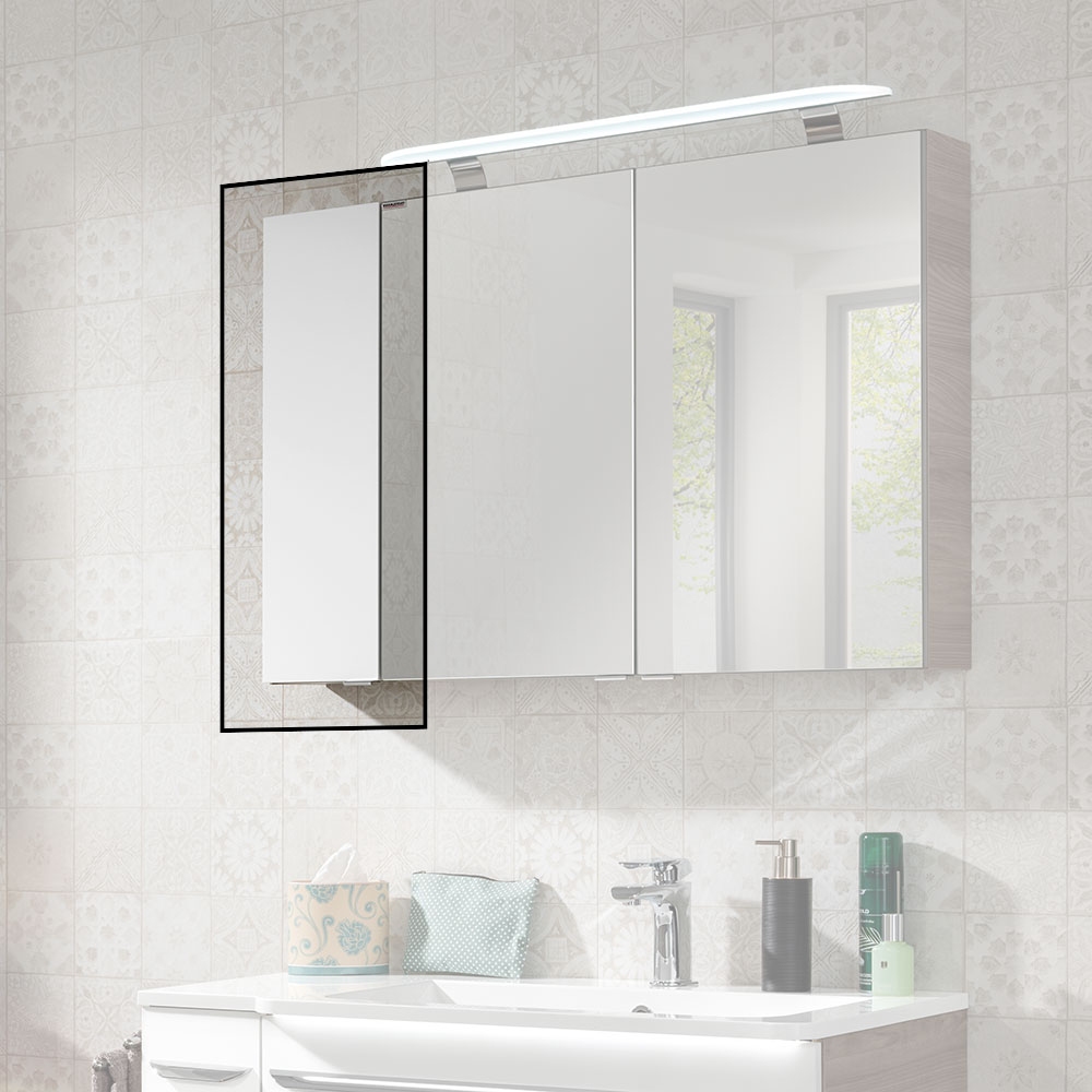Luxor Hängeschrank links - Weiß Hochglanz - Steinesche - 20cm