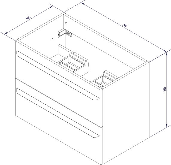 Luxor Waschtischunterschrank 79,5cm - Steinesche