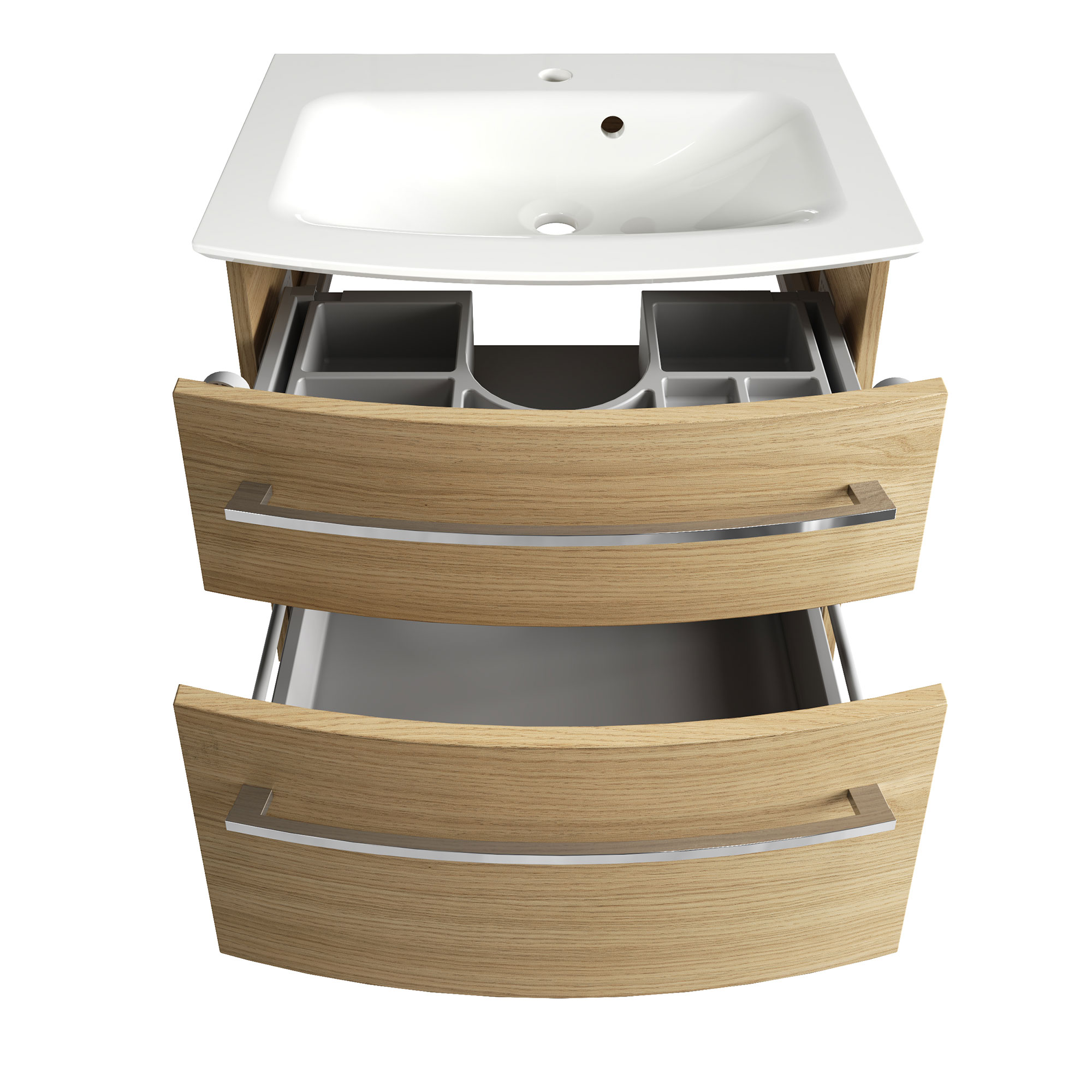 B.Style Waschtischset 63 cm Korpusfarbe: Sandeiche Frontfarbe: Sandeiche