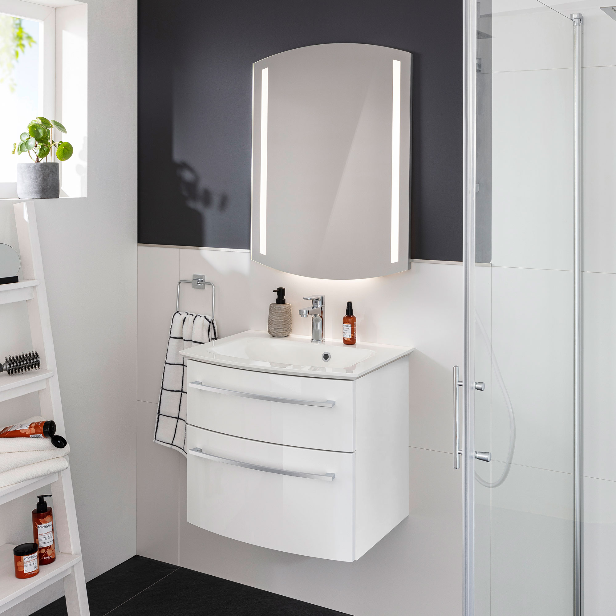 B.Style Waschtischset 63 cm Korpusfarbe: Sandeiche Frontfarbe: Sandeiche