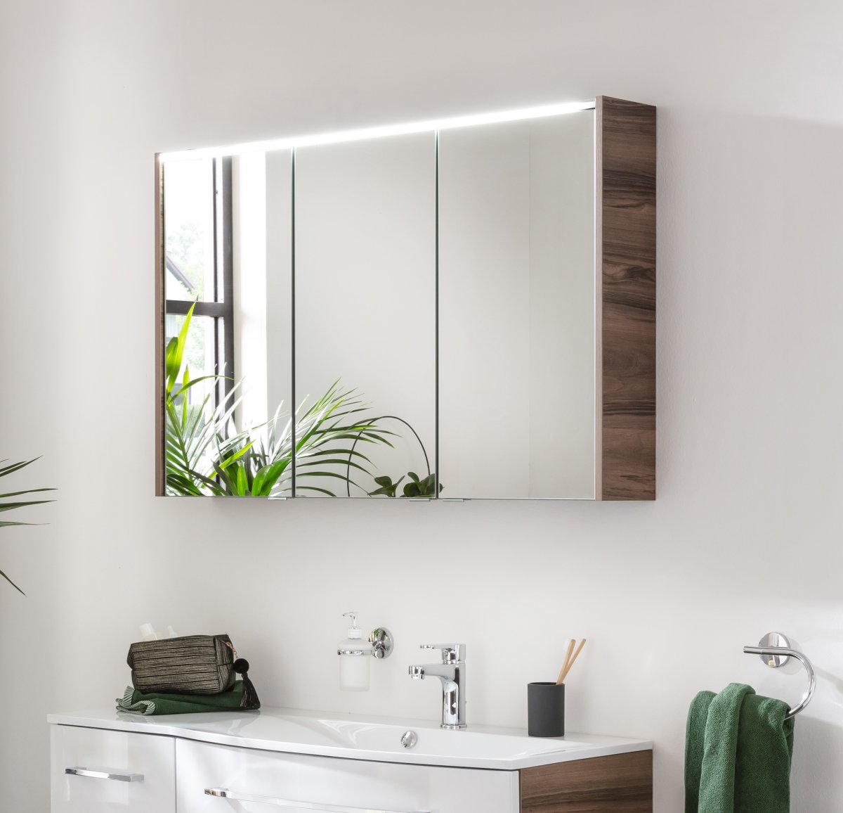 Verona Spiegelschrank 110cm - Nussbaum