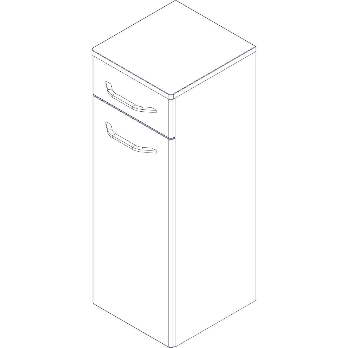 Milano Midischrank - Ast Eiche