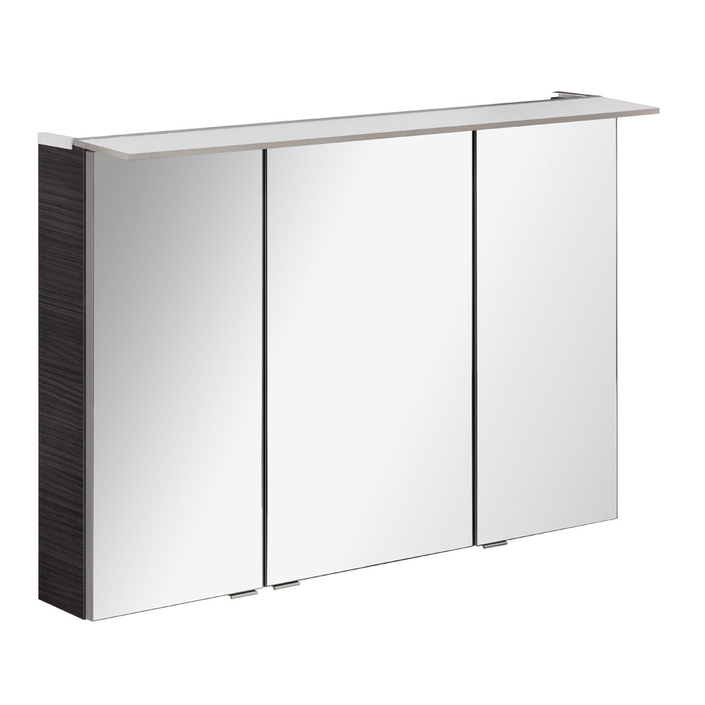 B.perfekt Spiegelschrank 100cm - Dark Oak