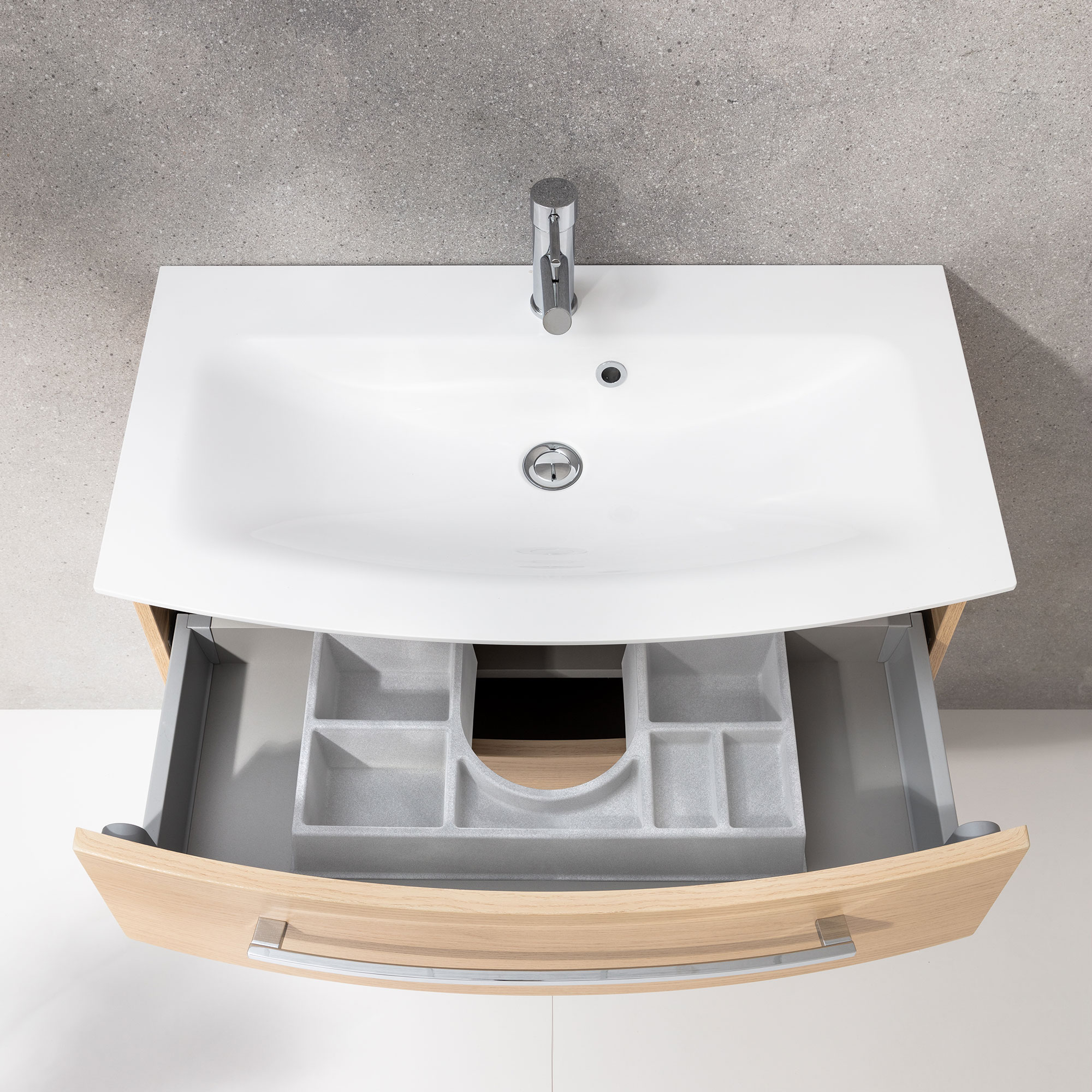 B.Style Waschtischset 83 cm Korpusfarbe: Sandeiche Frontfarbe: Sandeiche