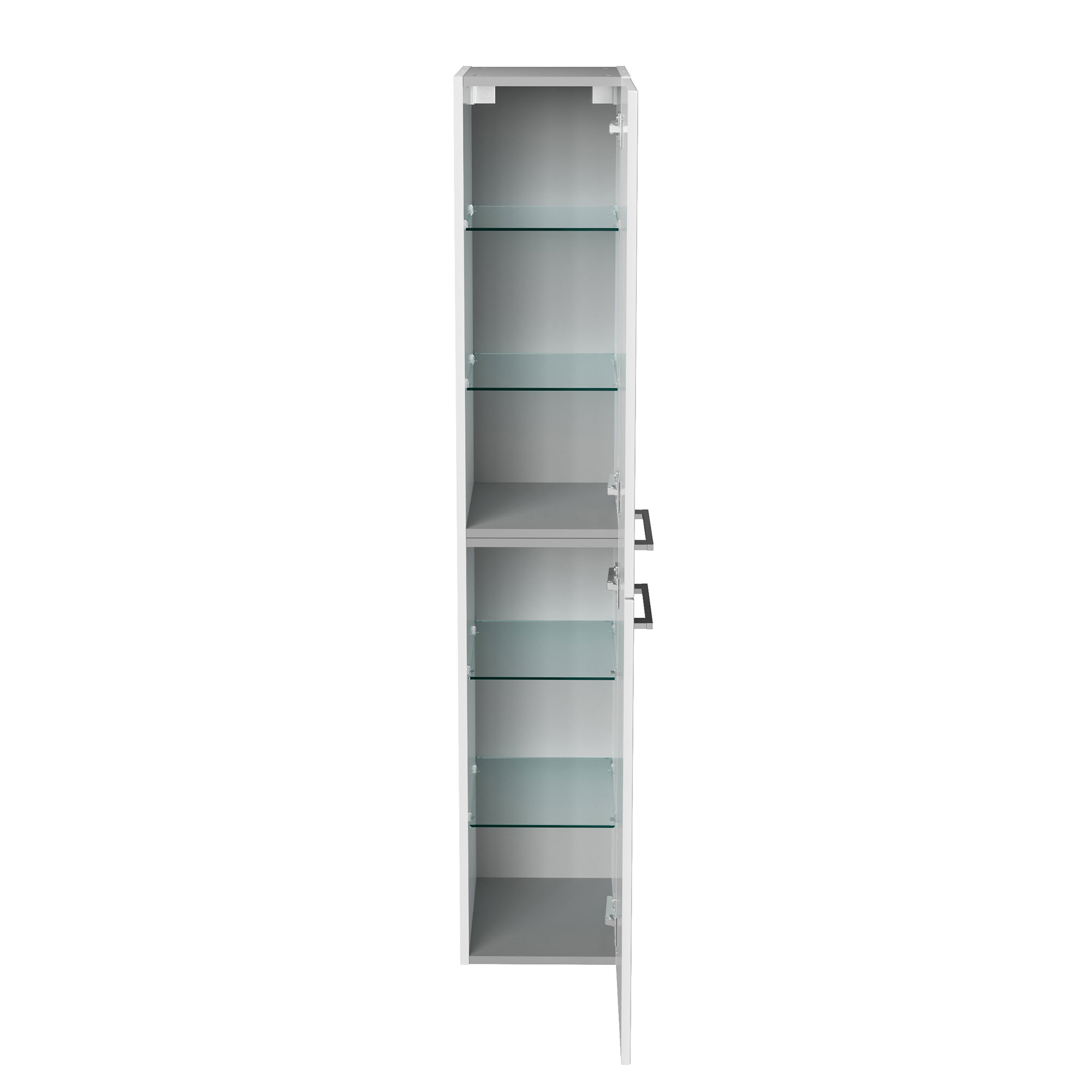 Oxford Hochschrank 30cm - Weiß Hochglanz