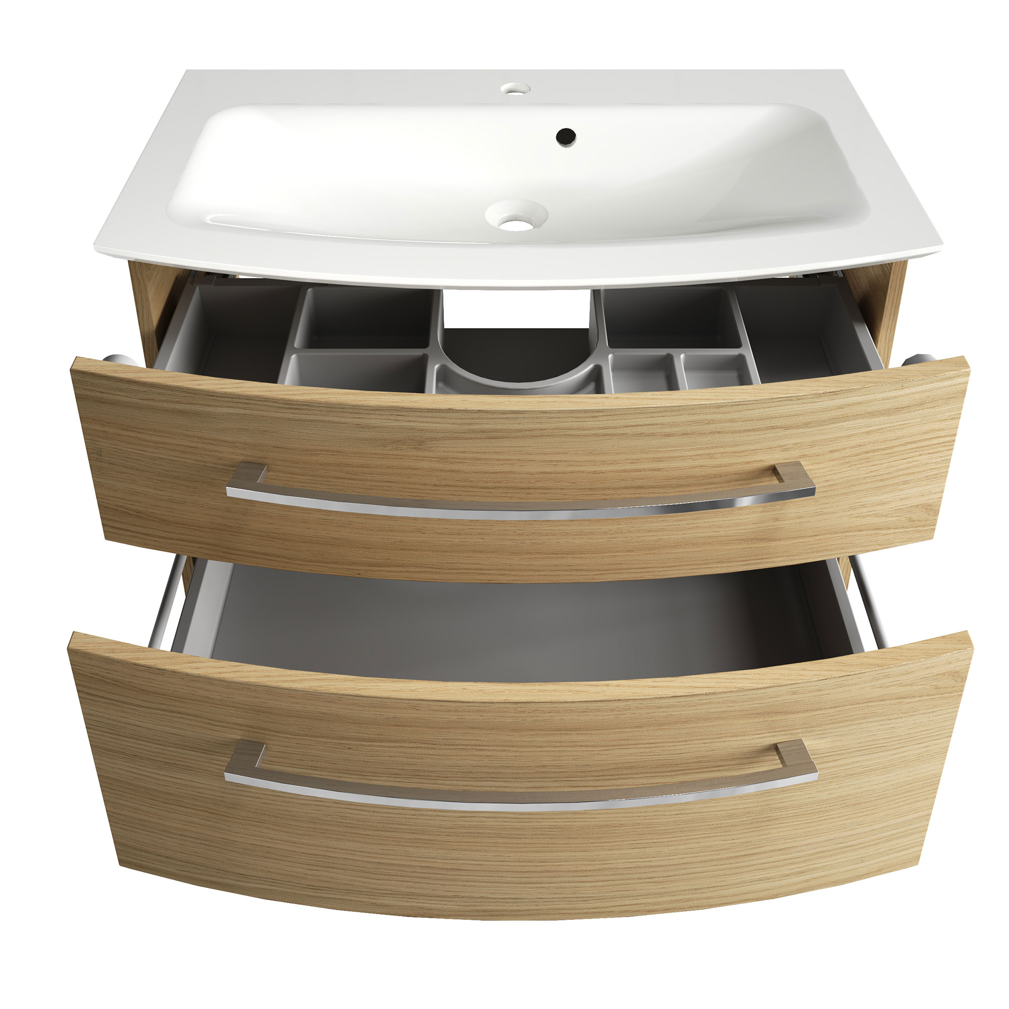 B.Style Waschtischset 83 cm Korpusfarbe: Sandeiche Frontfarbe: Sandeiche