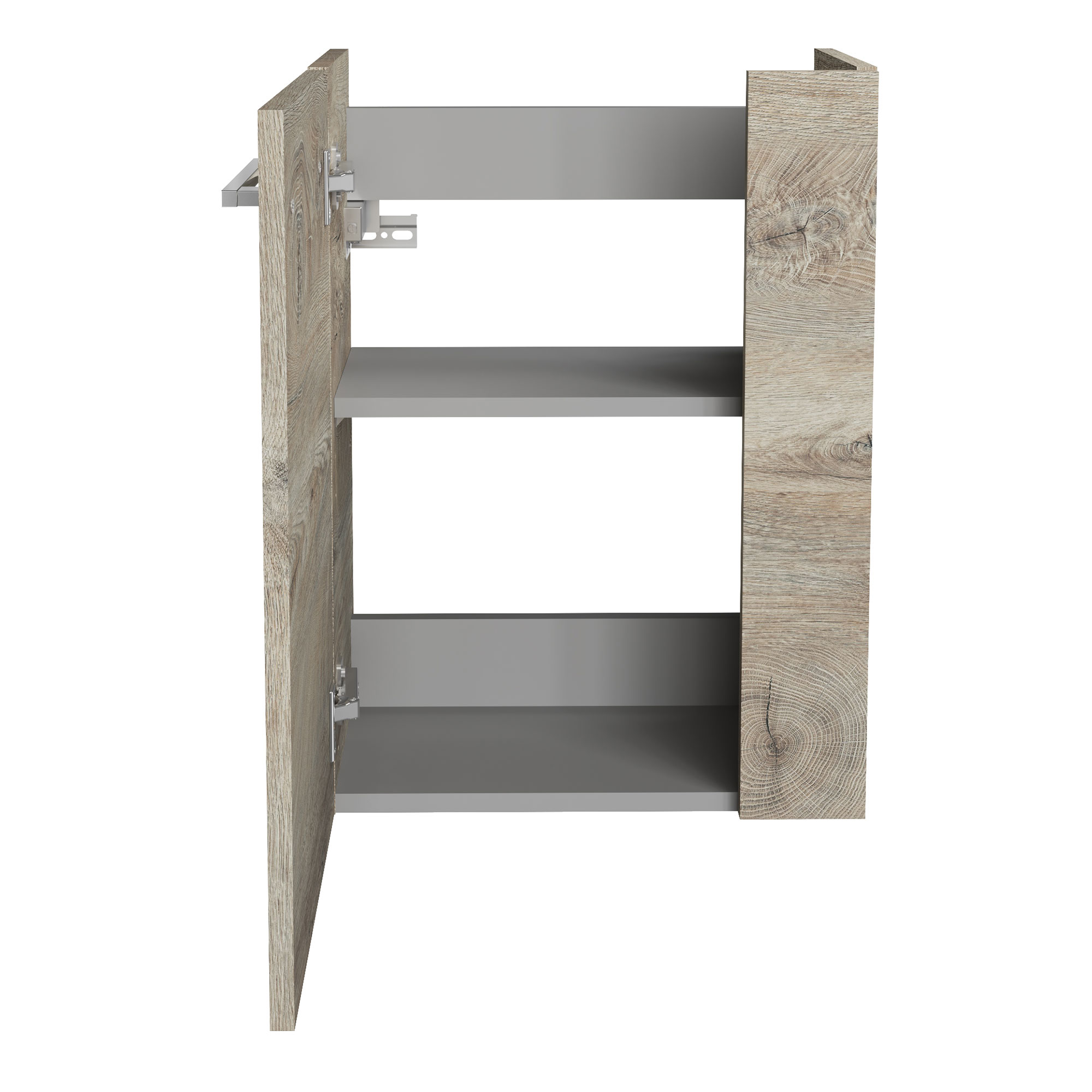 SBC Beckenunterschrank 45 - Front Nature Oak - Korpus Nature Oak - Linksanschlag