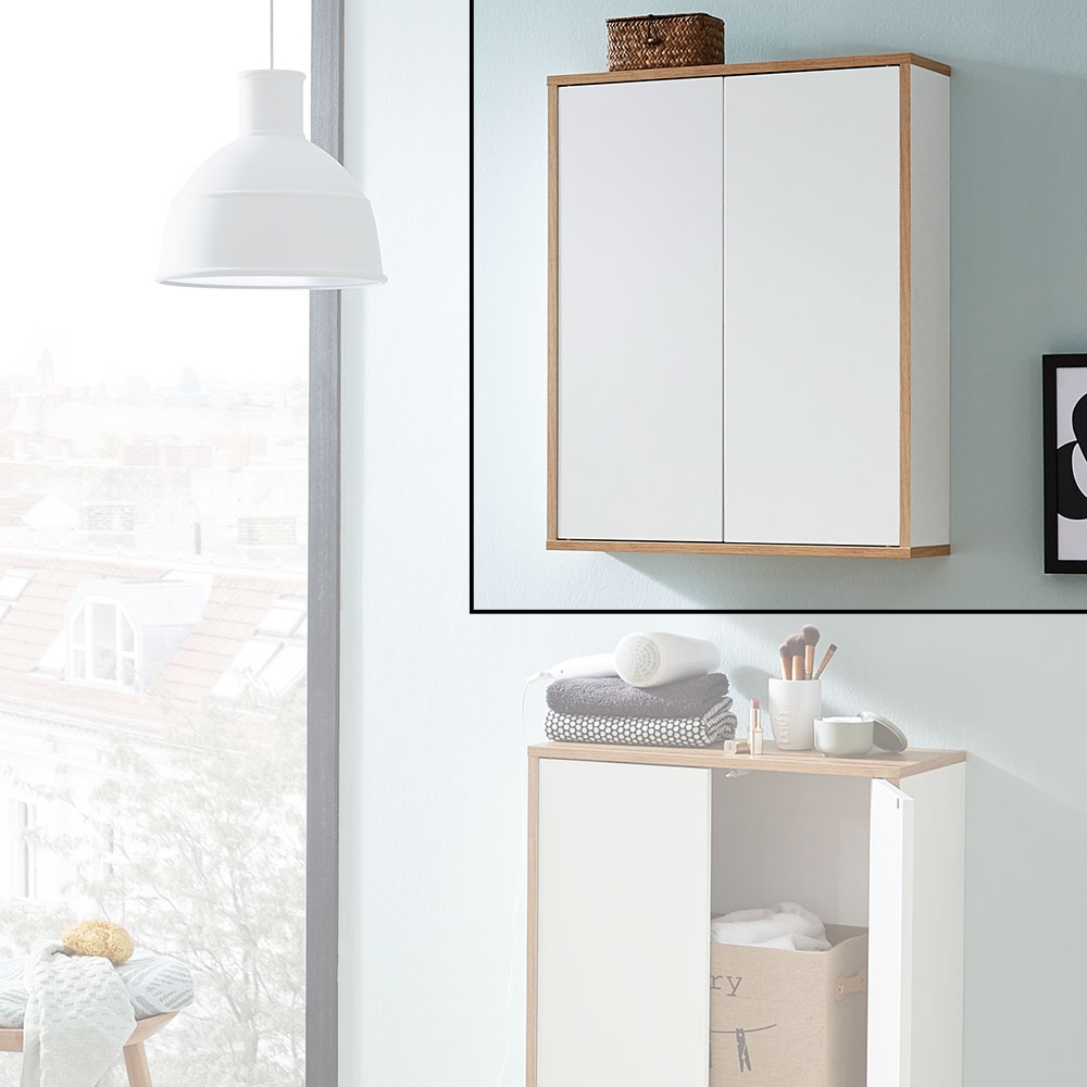 Finn Doppel-Hängeschrank 60cm - Weiß matt