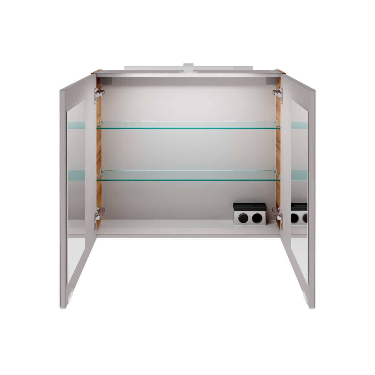 B.brillant LED Spiegelschrank 80cm - Ast Eiche