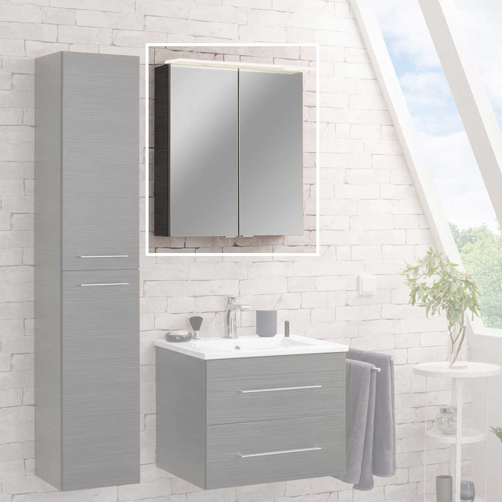 B.perfekt Spiegelschrank 60cm - Dark Oak