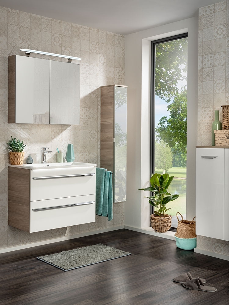 Luxor Gussmarmorbecken weiß 80 cm