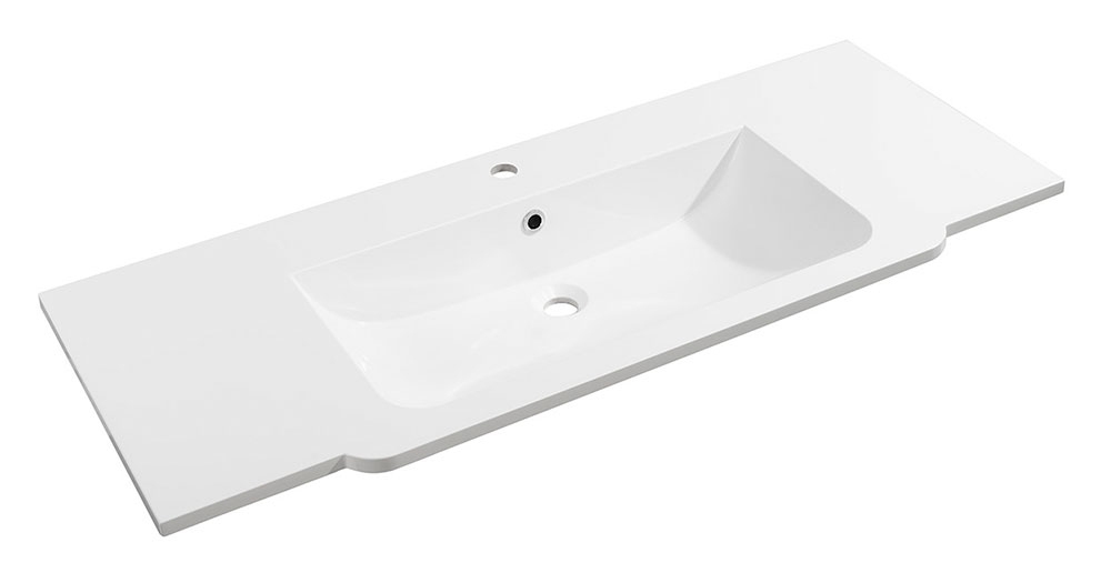 Luxor Gussmarmorbecken weiß 120 cm