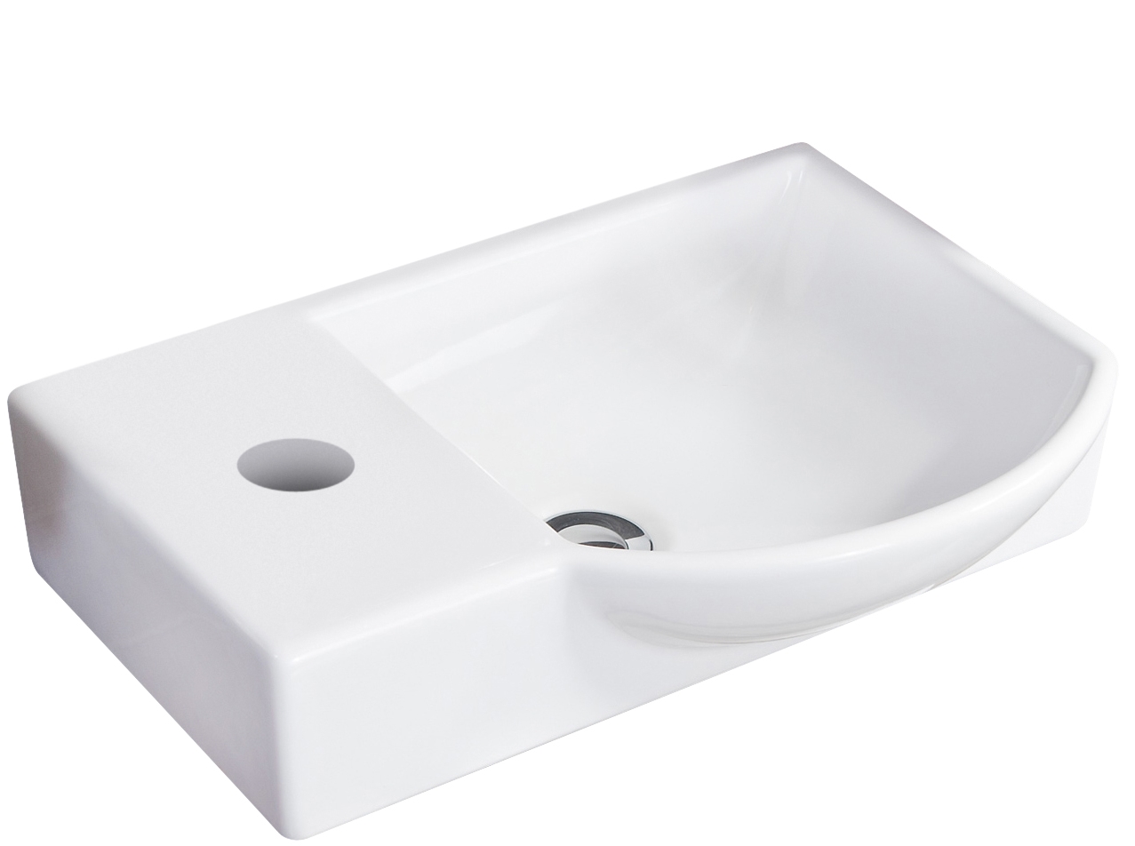 Gäste-WC-Keramikbecken rechts