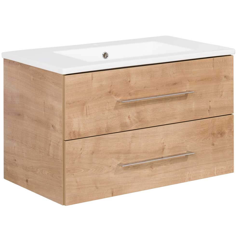 B.perfekt Waschtischset 80cm - Ast Eiche