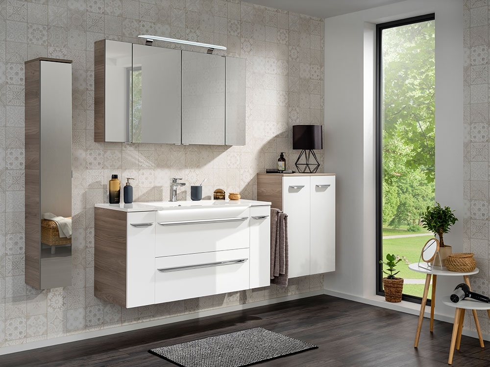 Luxor Gussmarmorbecken weiß 120 cm