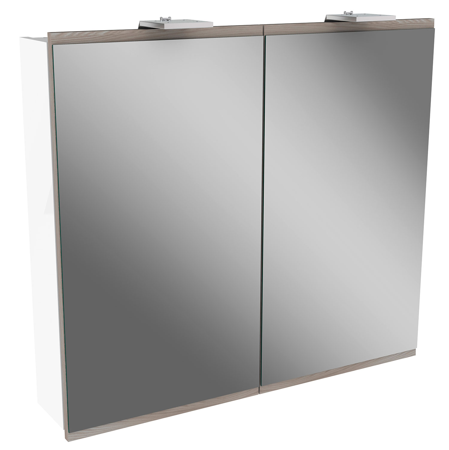 Lima Spiegelschrank 80cm Korpusfarbe: Weiß Matt Frontfarbe: Steinesche