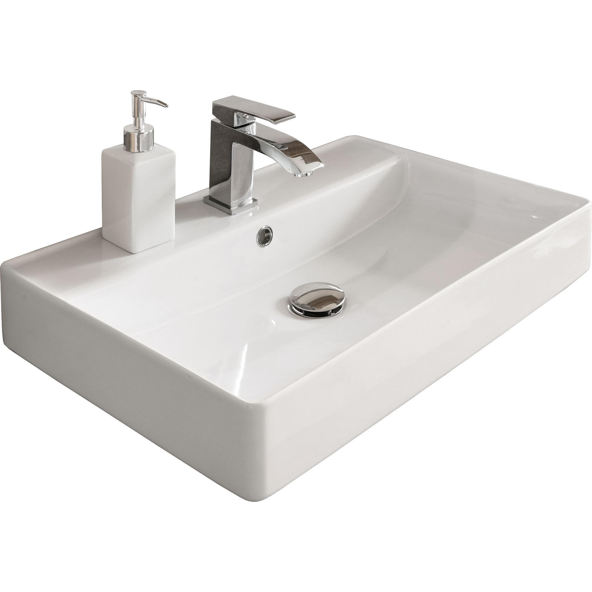 VAIDA Keramik Aufsatzbecken 61cm