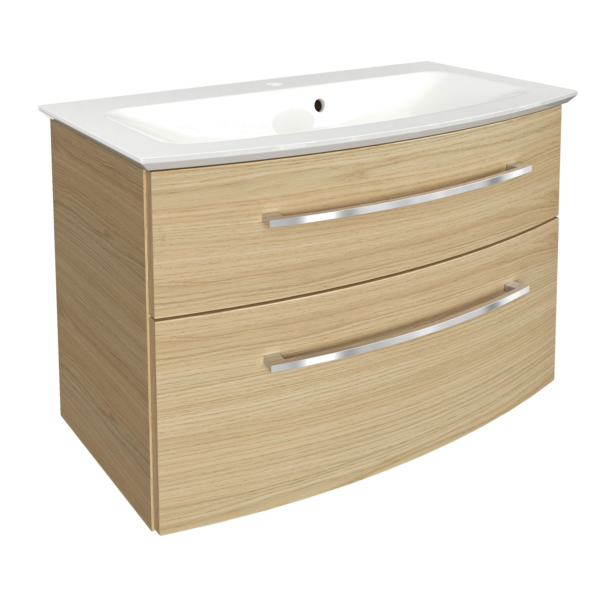 B.Style Waschtischset 83 cm Korpusfarbe: Sandeiche Frontfarbe: Sandeiche