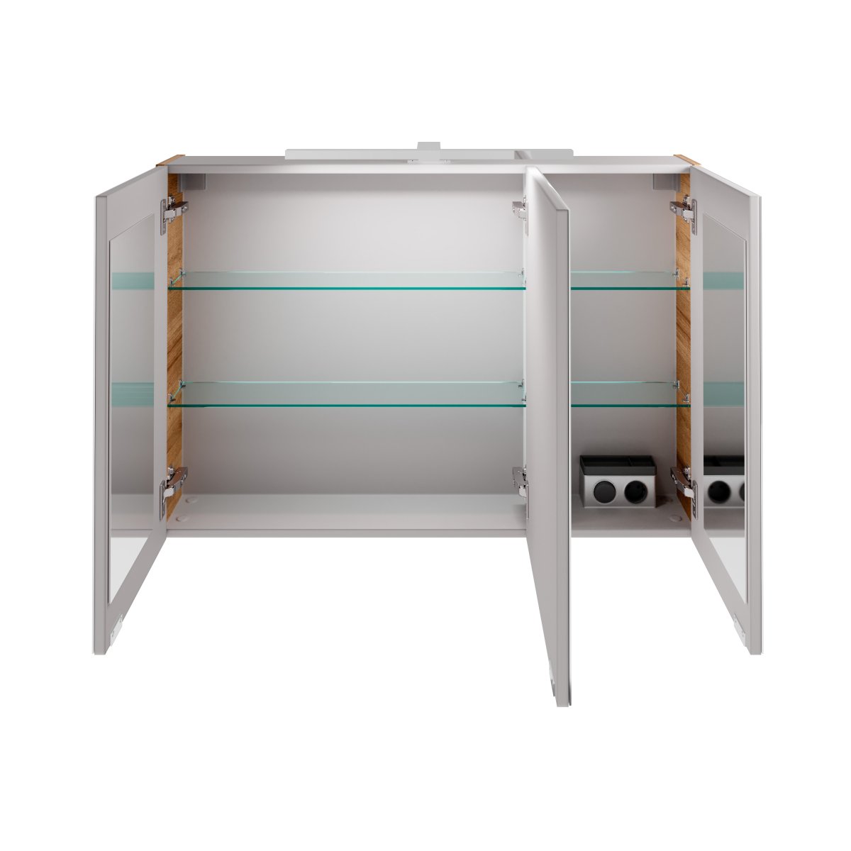 B.brillant LED Spiegelschrank 100cm - Ast Eiche