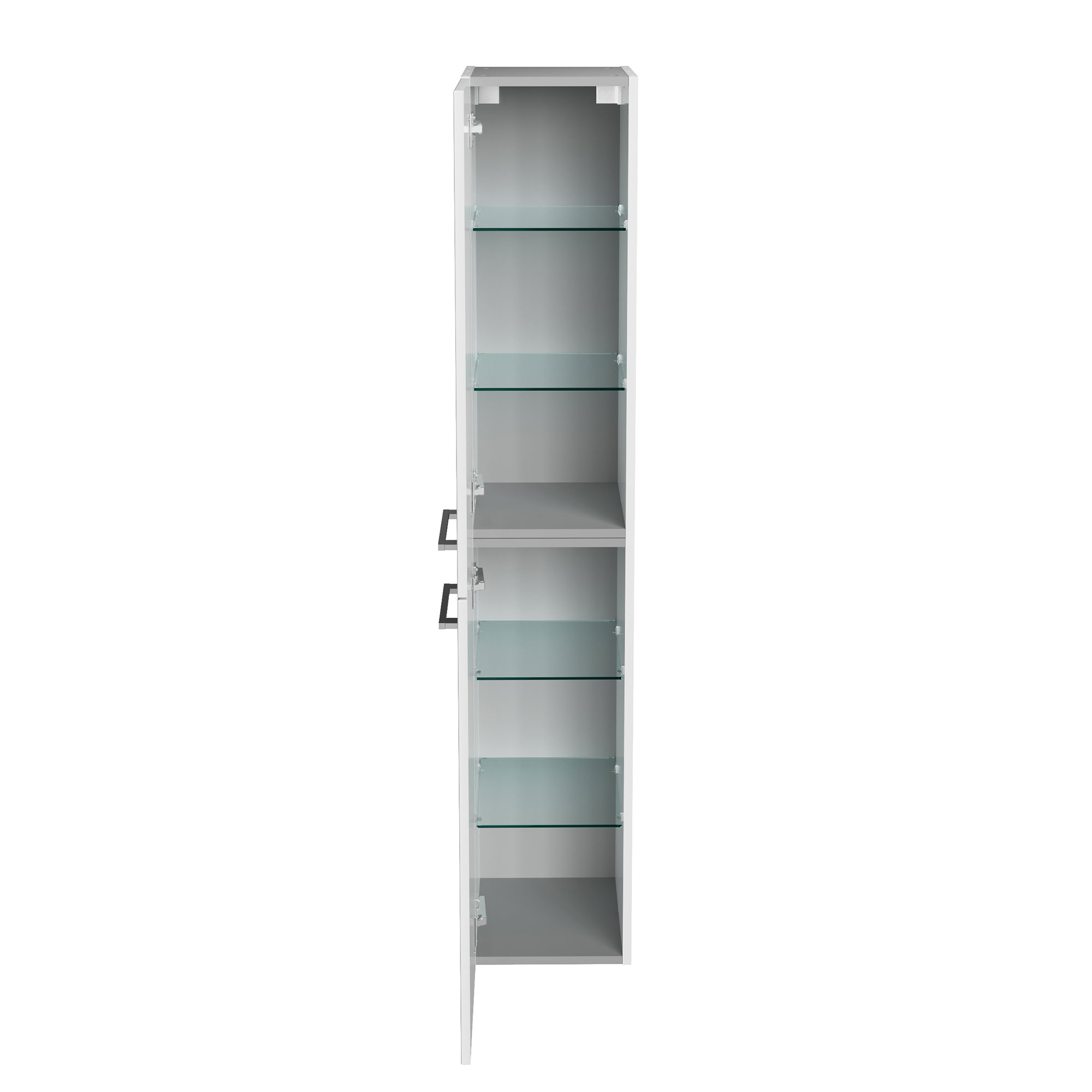 Oxford Hochschrank 30cm - Weiß Hochglanz