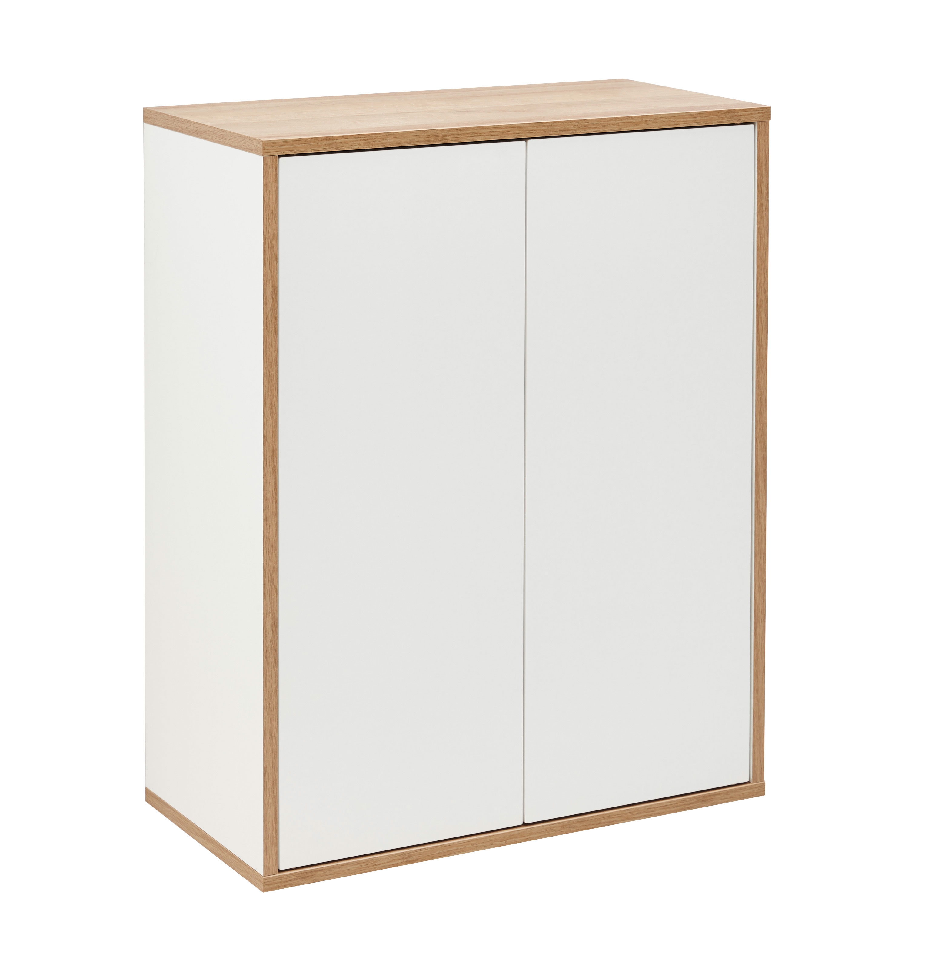 Finn Doppel-Midischrank 60cm - Weiß matt