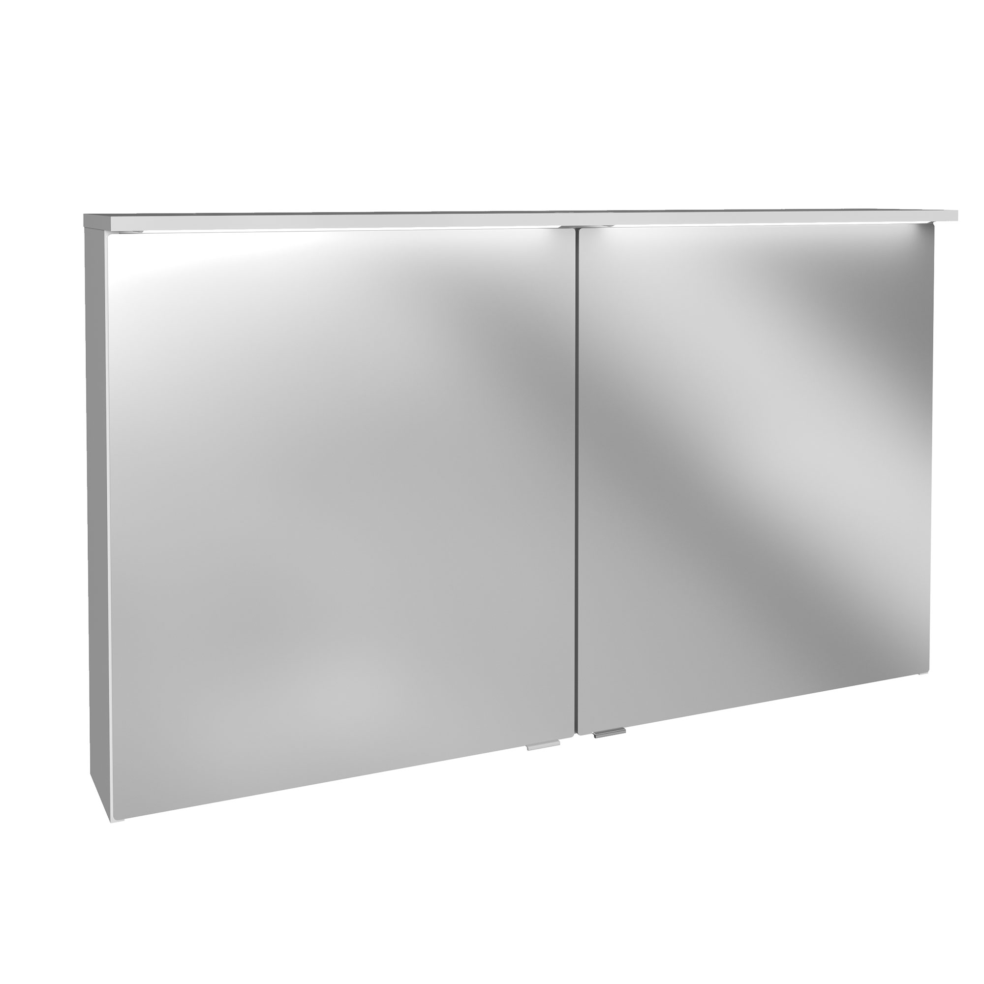 Oxford Spiegelschrank 120cm - Weiß Hochglanz