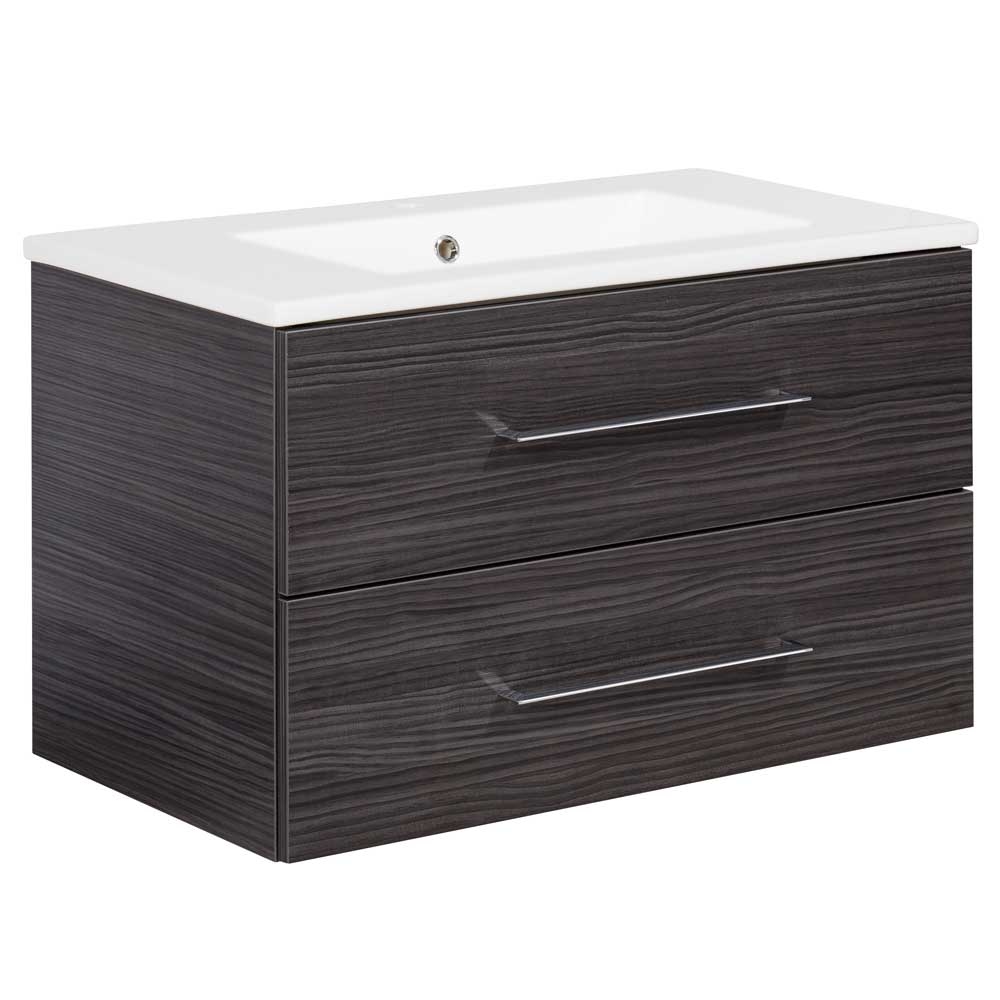 B.perfekt Waschtischset 80cm - Dark Oak