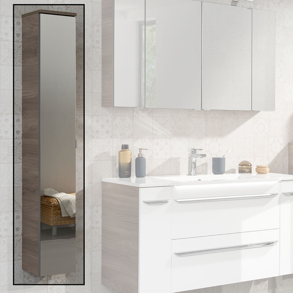 Luxor Hochschrank verspiegelt Linksanschlag - Steinesche - 20cm