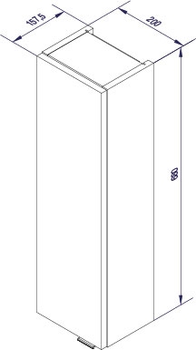 Luxor Hängeschrank Links - Steinesche - 20cm