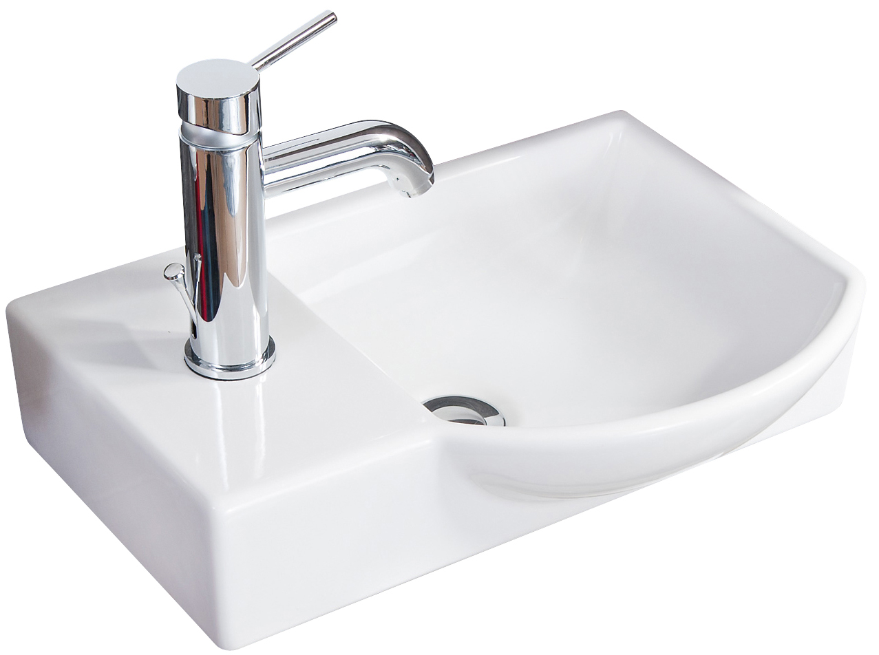 Gäste-WC-Keramikbecken rechts