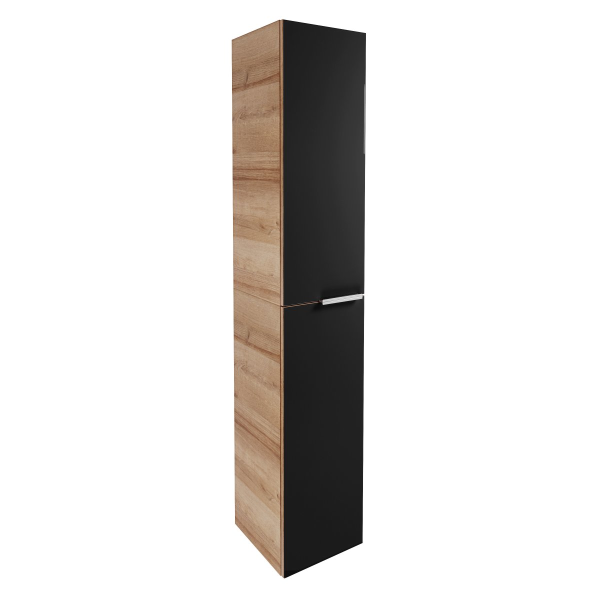 B.brillant Hochschrank 30cm - Ast Eiche - Glas Anthrazit