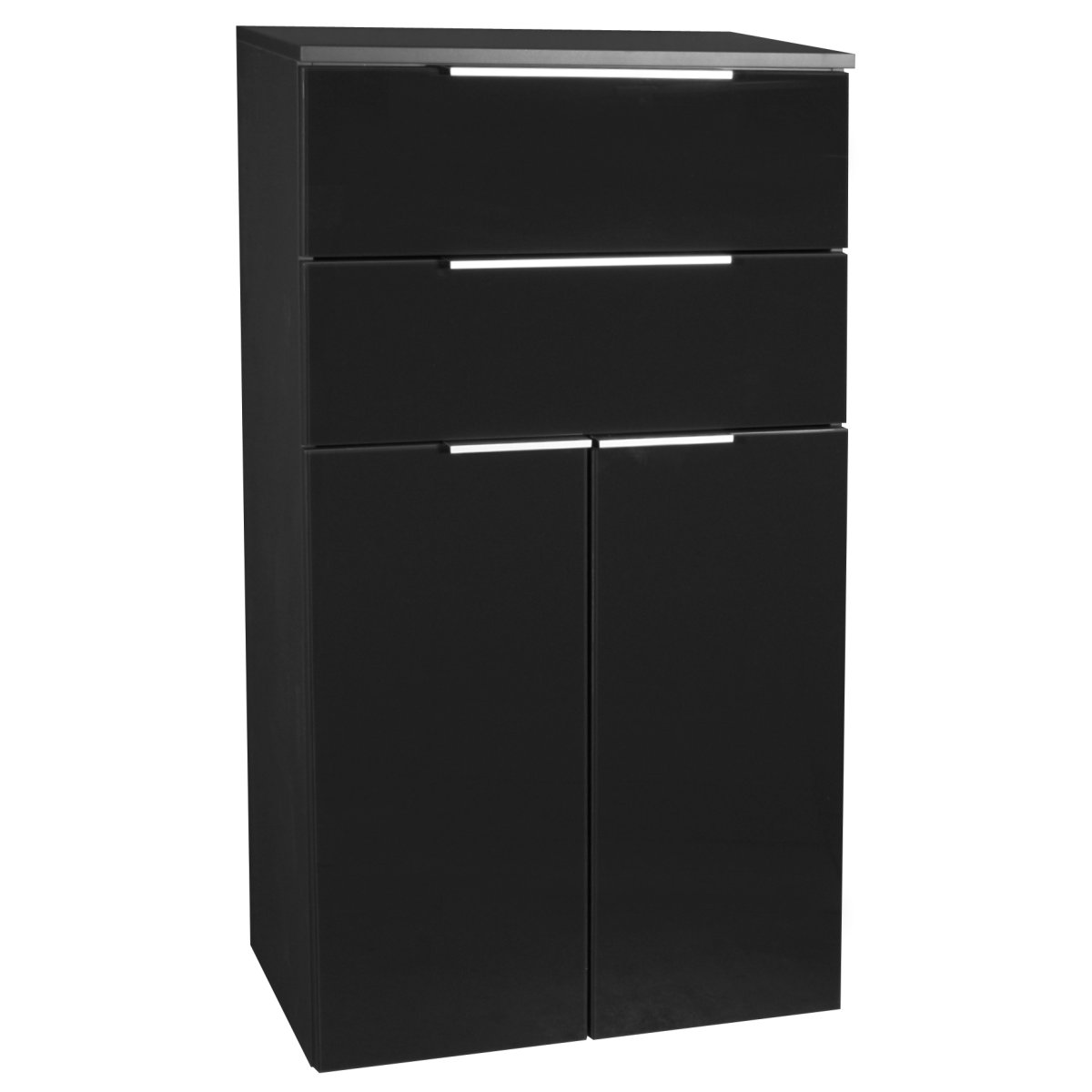 Kara Midischrank Korpusfarbe: Anthrazit Frontfarbe: Anthrazit - Glas lackiert