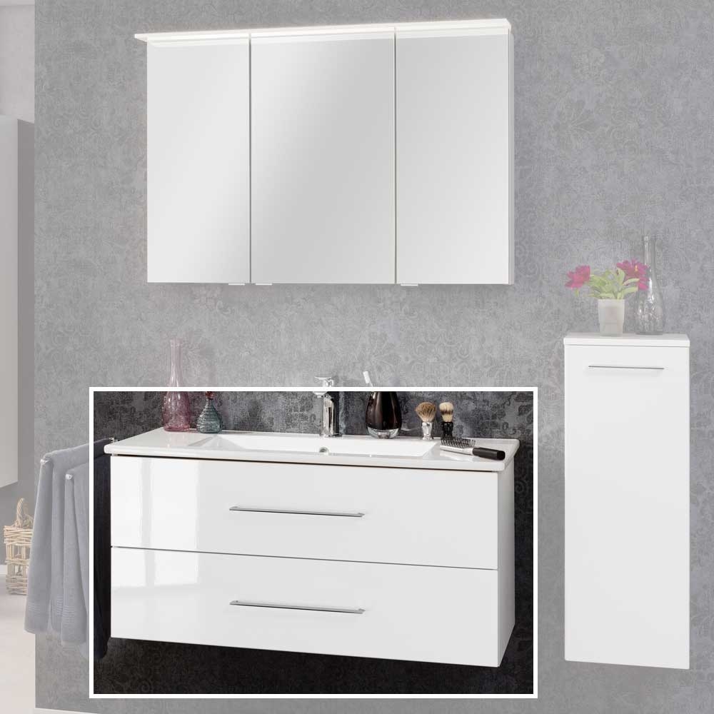 B.perfekt Waschtischset 100cm - Weiß