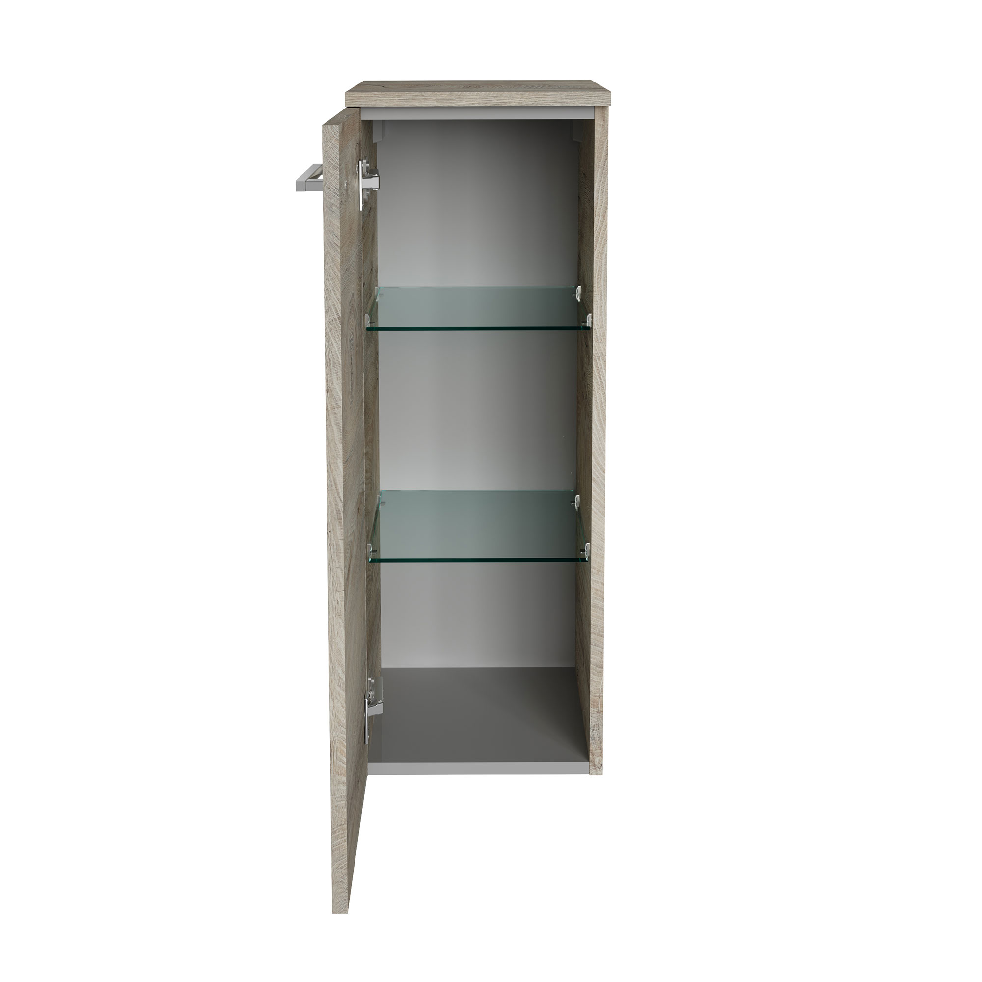 B.Style Midischrank 30 cm Korpusfarbe: Nature Oak Frontfarbe: Nature Oak Anschlag: Links