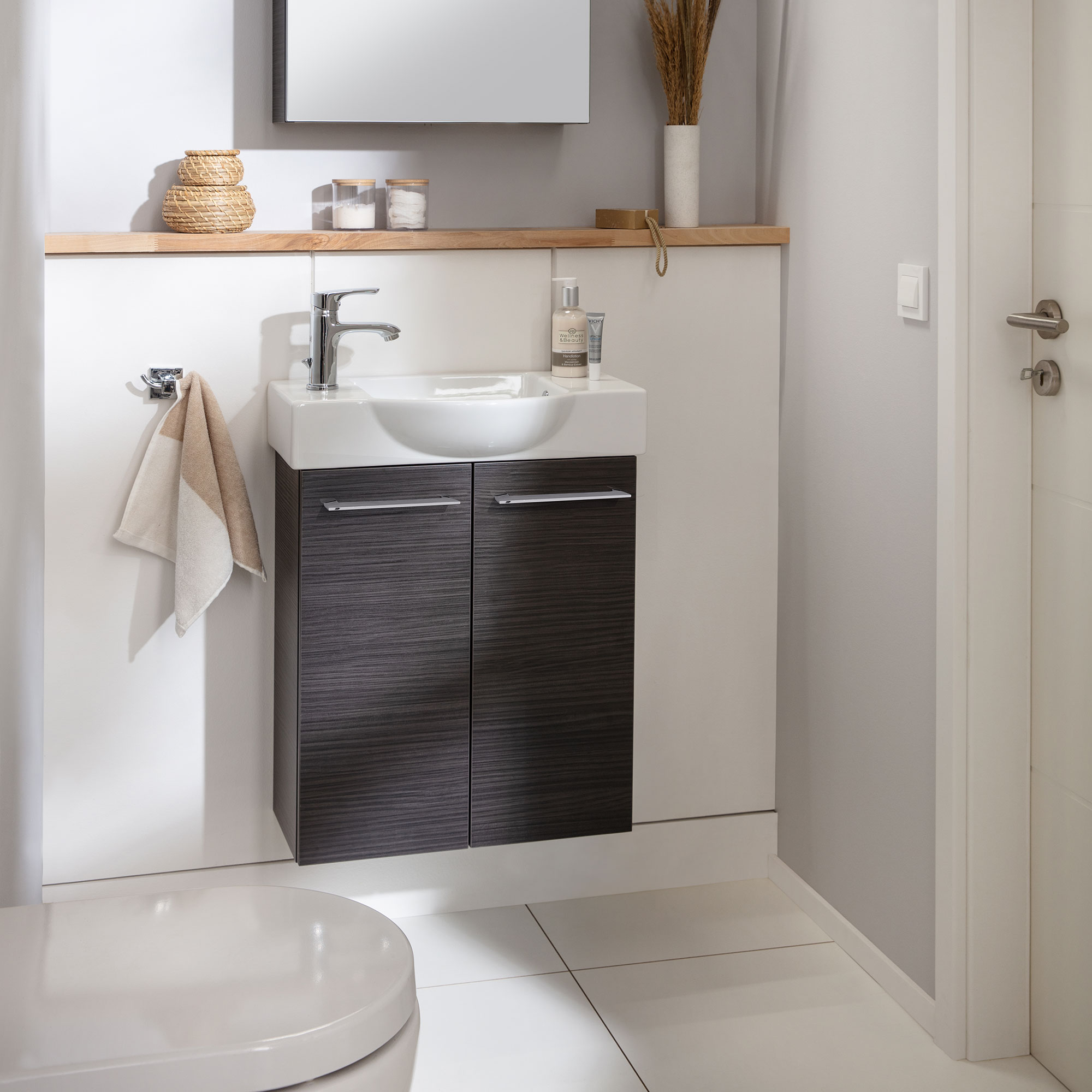 SBC Beckenunterschrank 55 Dark-Oak-Optik