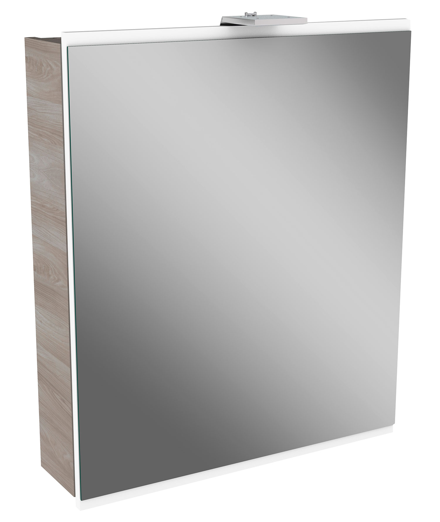 Lima Spiegelschrank 60cm Korpusfarbe: Steinesche Frontfarbe: Weiß Hochglanz