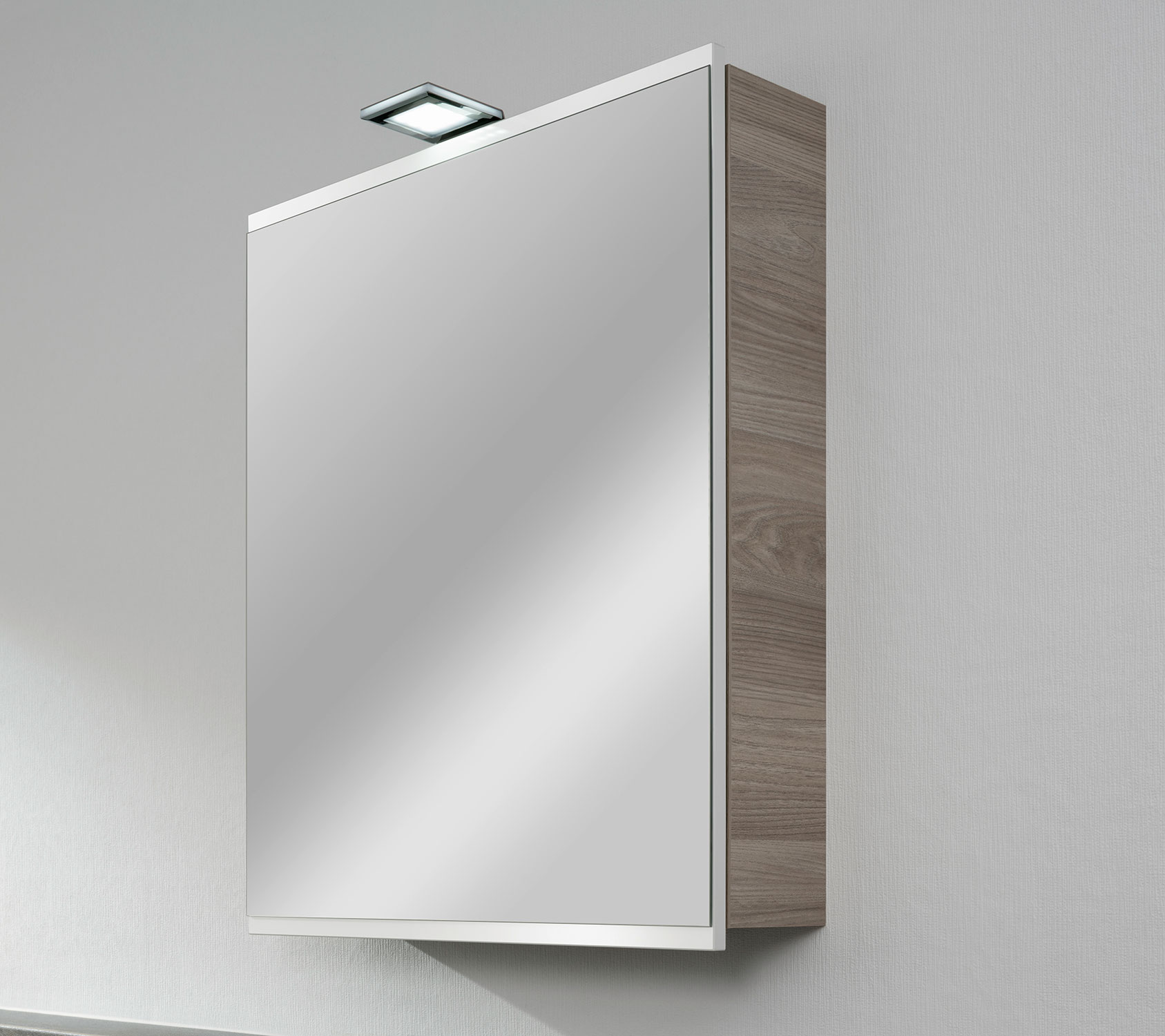 Lima Spiegelschrank 60cm Korpusfarbe: Steinesche Frontfarbe: Weiß Hochglanz