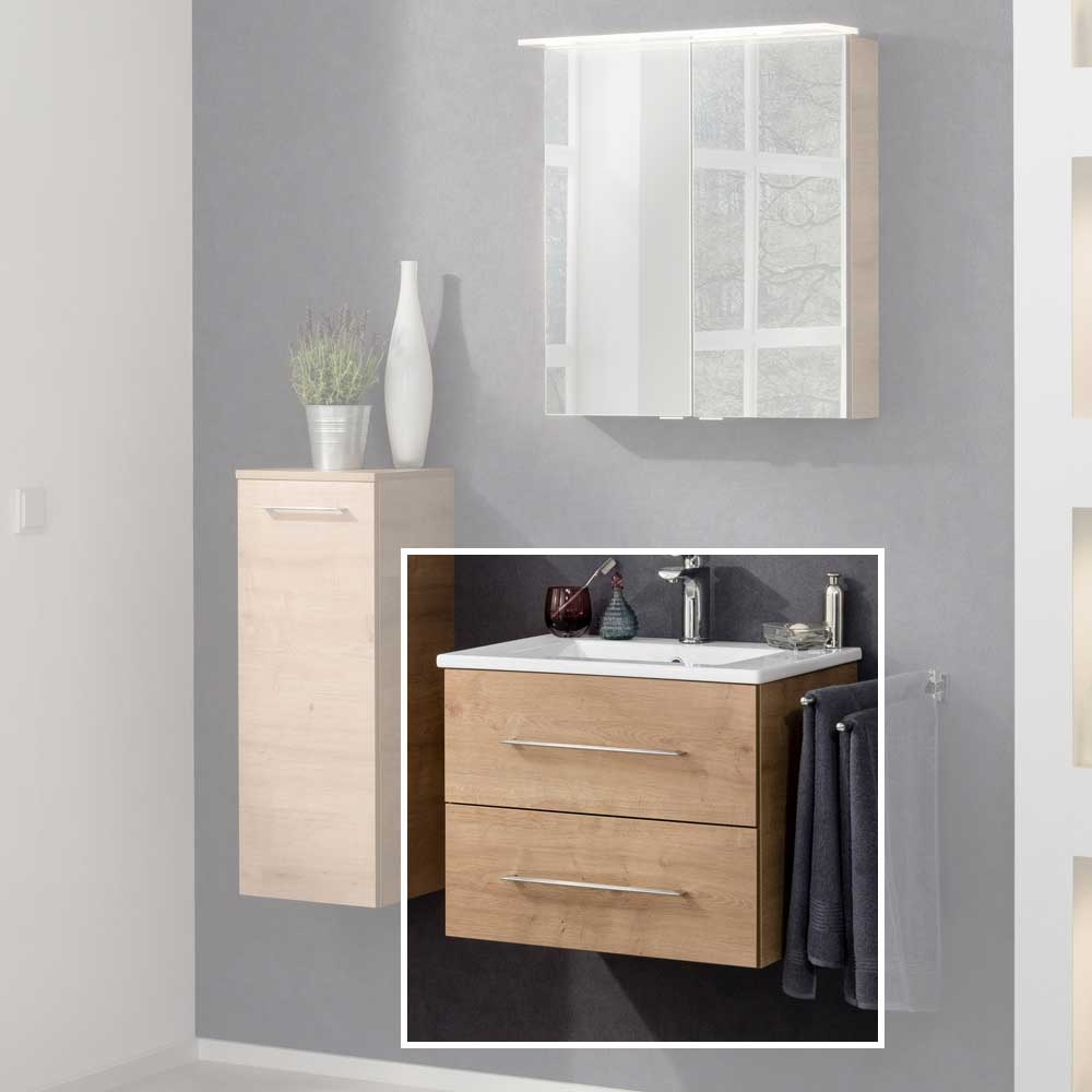 B.perfekt Waschtischset 60cm - Ast Eiche