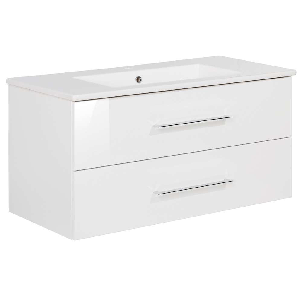 B.perfekt Waschtischset 100cm - Weiß