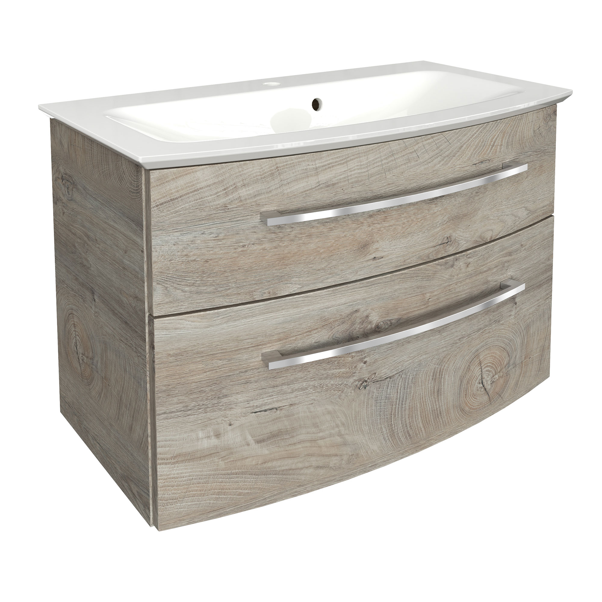 B.Style Waschtischset 83 cm Korpusfarbe: Nature Oak Frontfarbe: Nature Oak