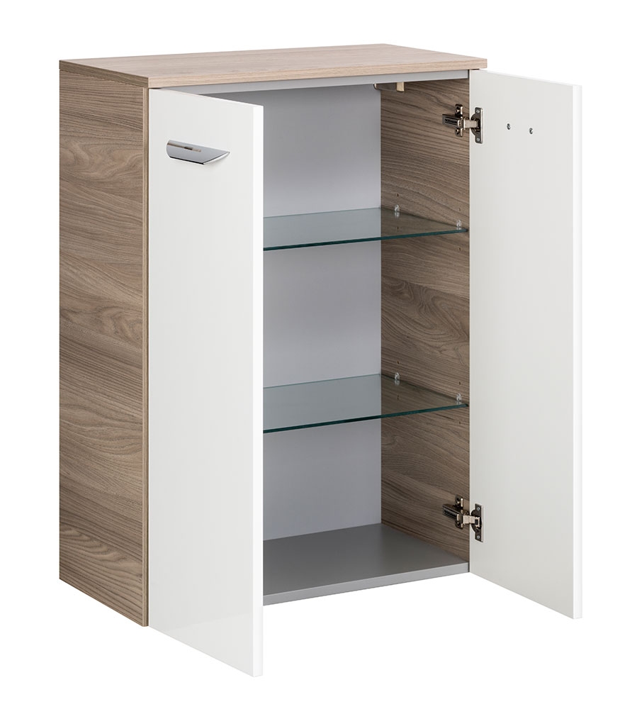 Luxor Doppel-Midischrank -Weiß Hochglanz - Steinesche - 60cm